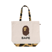 BAPE 1st Camo Ape Head Tote Bag Ivory
