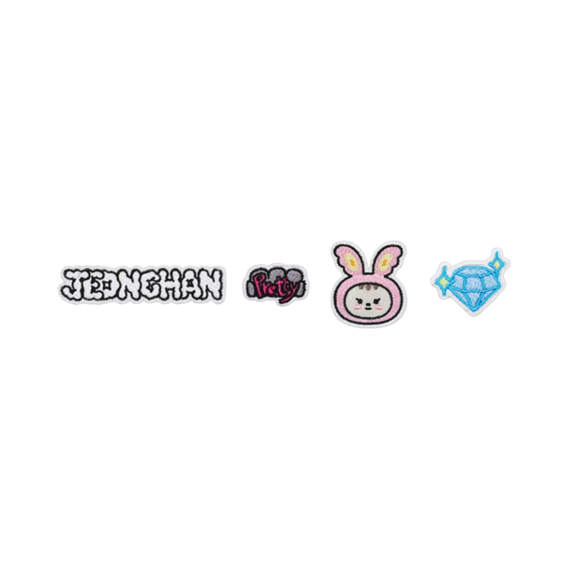 세븐틴 나나민박 벨크로 패치 정한 (4개 세트)(Seventeen NANA bnb Velcro Patch Jeonghan (Set of 4)) - 1