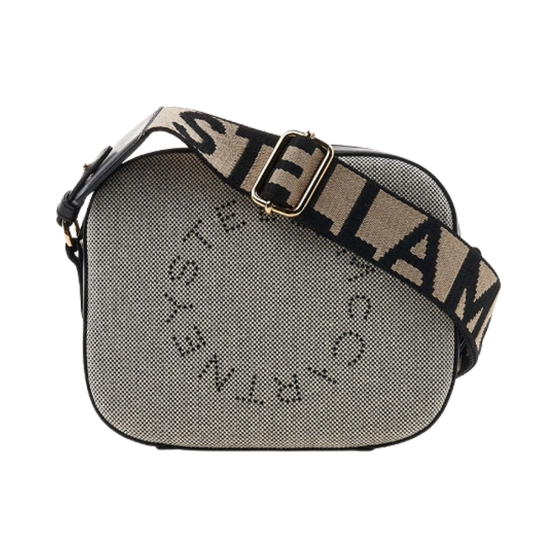 700266WP01381000 Stella McCartney Logo Mini Crossbody Bag Black Grey