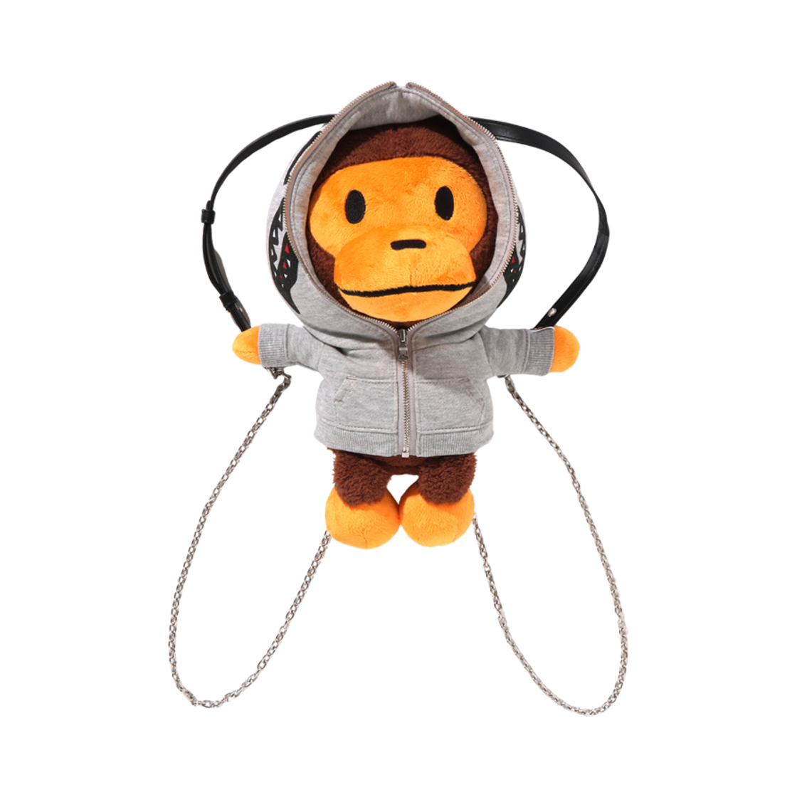 (W) 베이프 베이비 마일로 플러쉬 돌 백팩 브라운((W) BAPE Baby Milo Plush Doll Backpack Brown)