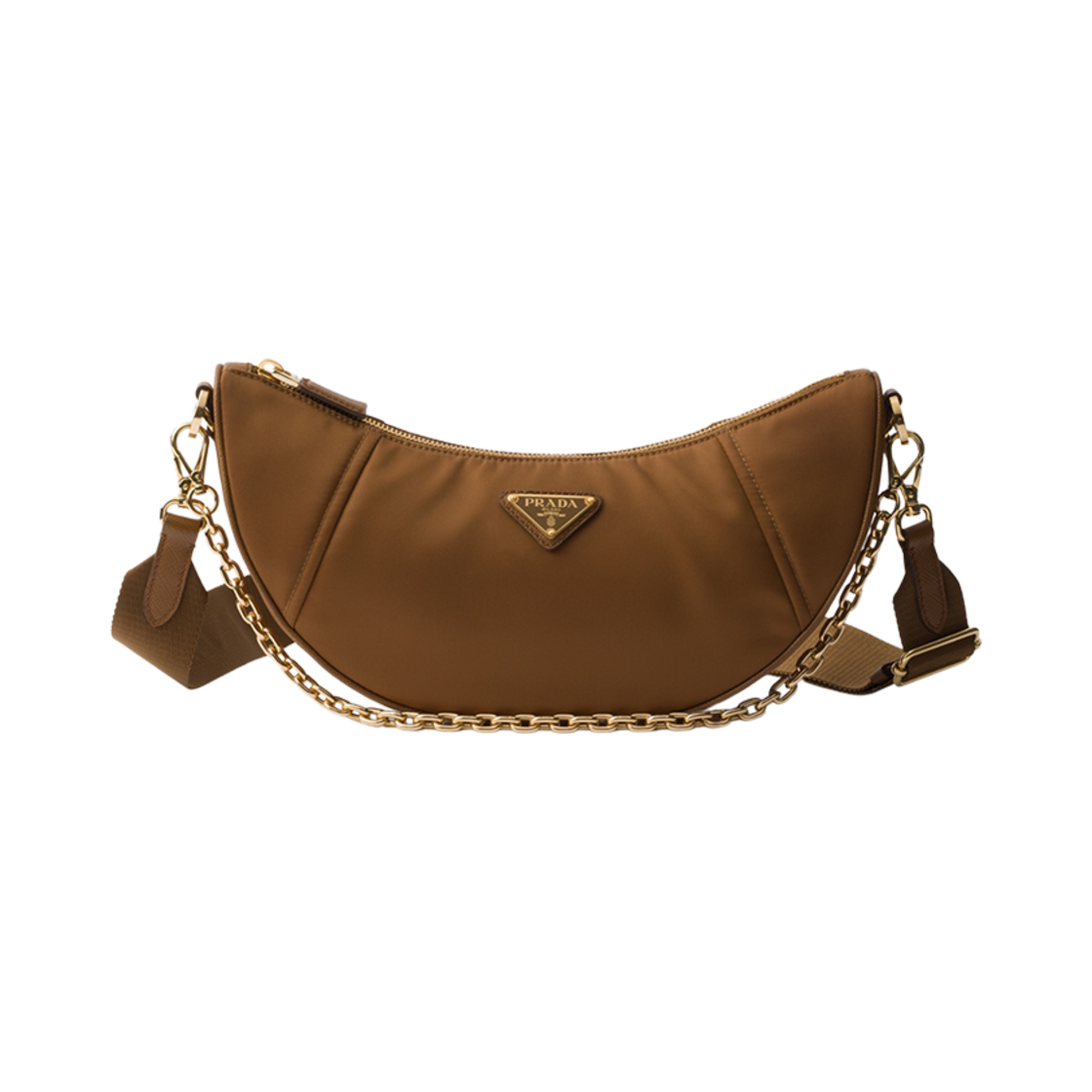 프라다 데미룬 리나일론 숄더백 브랜디(Prada Demi-Lune Re-Nylon Shoulder Bag Brandy) - 1