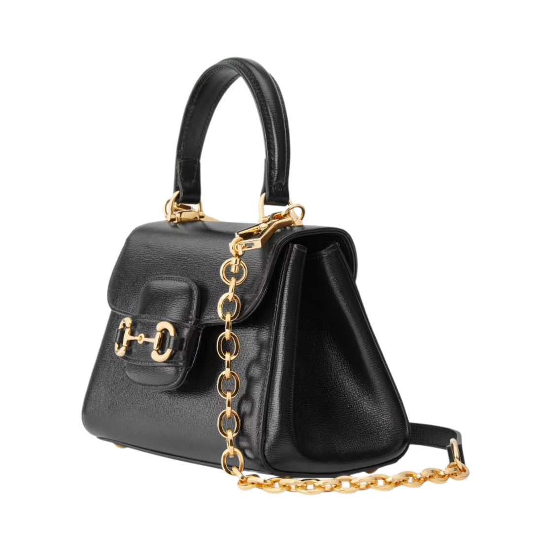 구찌 홀스빗 1955 탑 핸들백 블랙(Gucci Horsebit 1955 Top Handle Bag Black) - 2