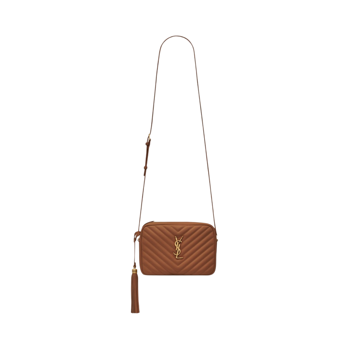 생로랑 루 카메라 백 퀼티드 레더 시나몬(Saint Laurent Lou Camera Bag in Quilted Leather Cinnamon) - 1