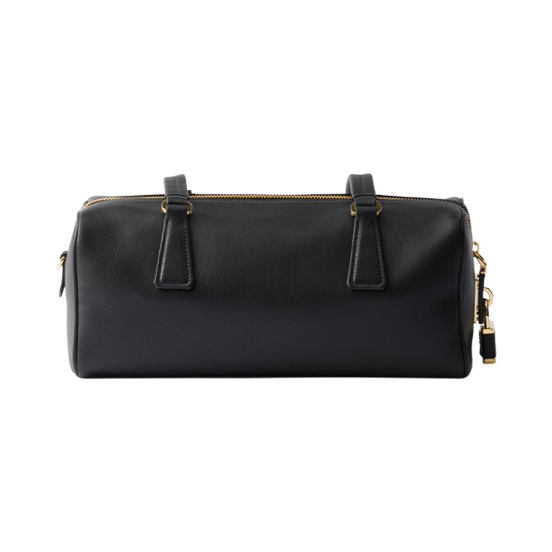 프라다 미디움 레더 탑 핸들 백 패드락 블랙(Prada Medium Leather Top-Handle Bag with Padlock Black) - 2