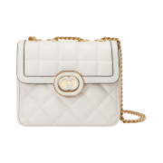 Gucci Deco Mini Shoulder Bag White Leather