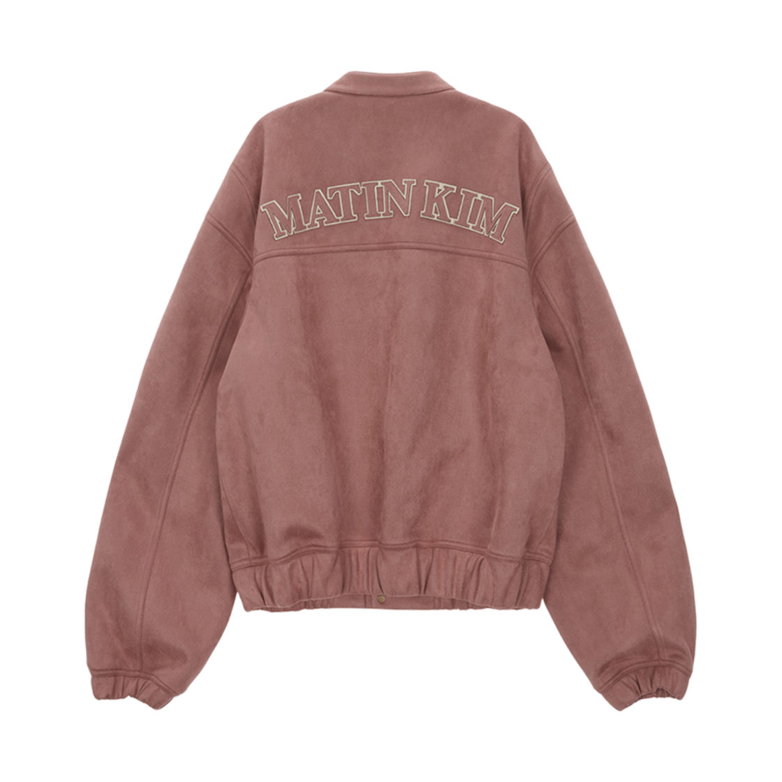 마뗑킴 포우 스웨이드 봄버 점퍼 핑크(Matin Kim Faux Suede Bomber Jumper Pink) - 2