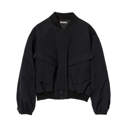 ジャケット・アウター AURALEE 25SS PADDED FLIGHT BLOUSON Auralee Light Wool Max Gabardine Chambray Padded Flight