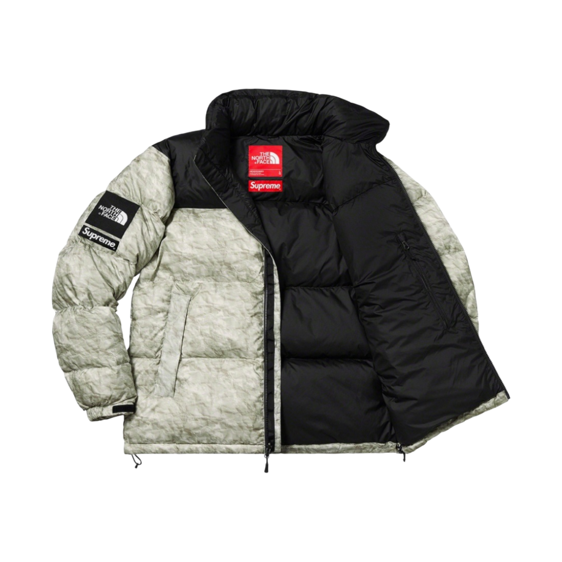 SUPREME TNF White Paper Print 紙ヌプシ XL 鑑定済】Supreme The
