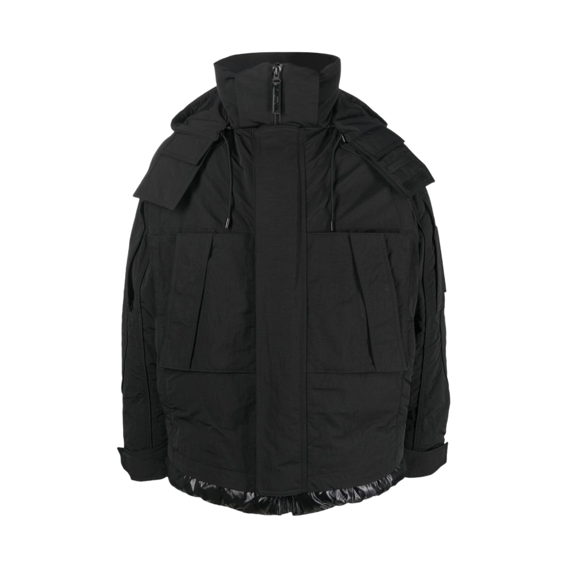 준지 레이어드 미드 렝스 다운 점퍼 블랙 - 22FW(Juun.J Layered Mid Length Down Jumper Black - 22FW)