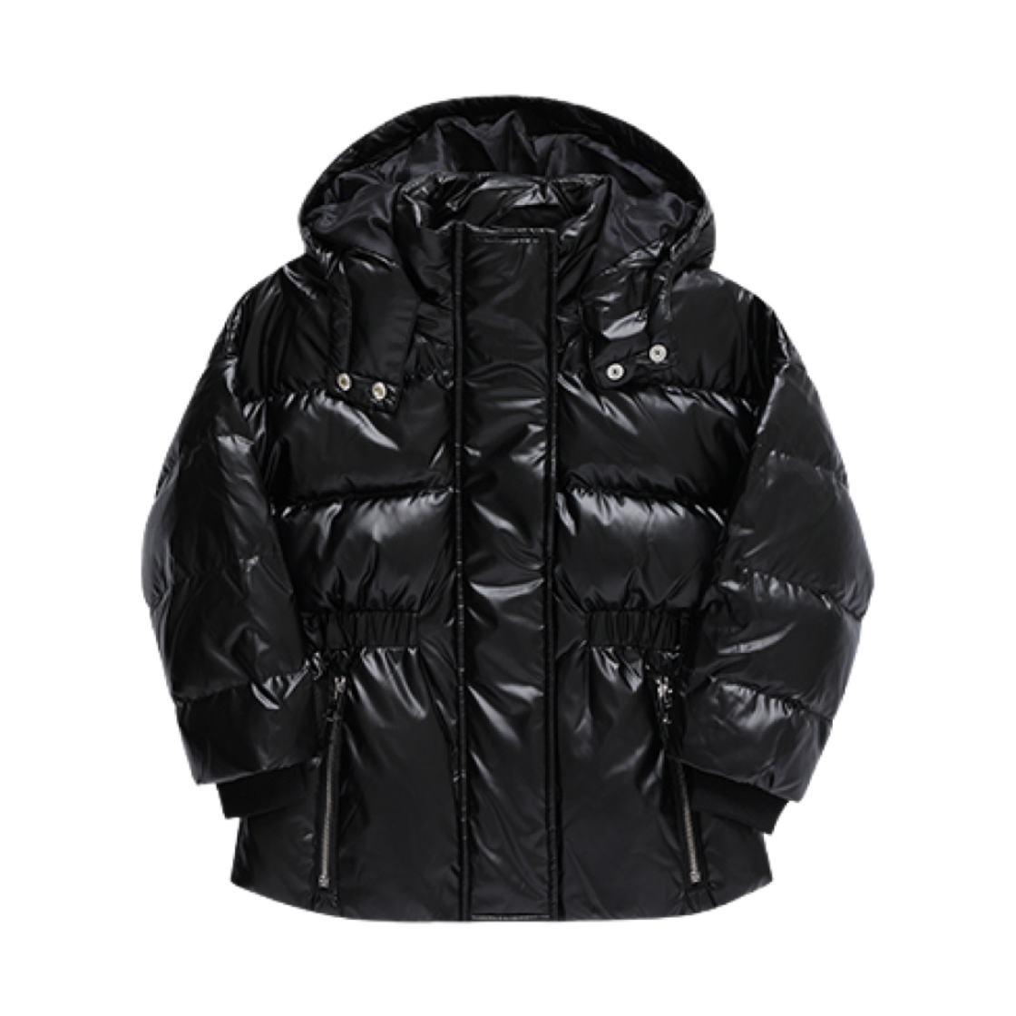 (키즈) 지방시 로고 자수 다운 자켓 블랙((Kids) Givenchy Logo Embroidered Down Jacket Black)