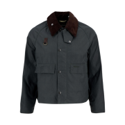 Barbour Slim Spey Waxed Jacket Sage