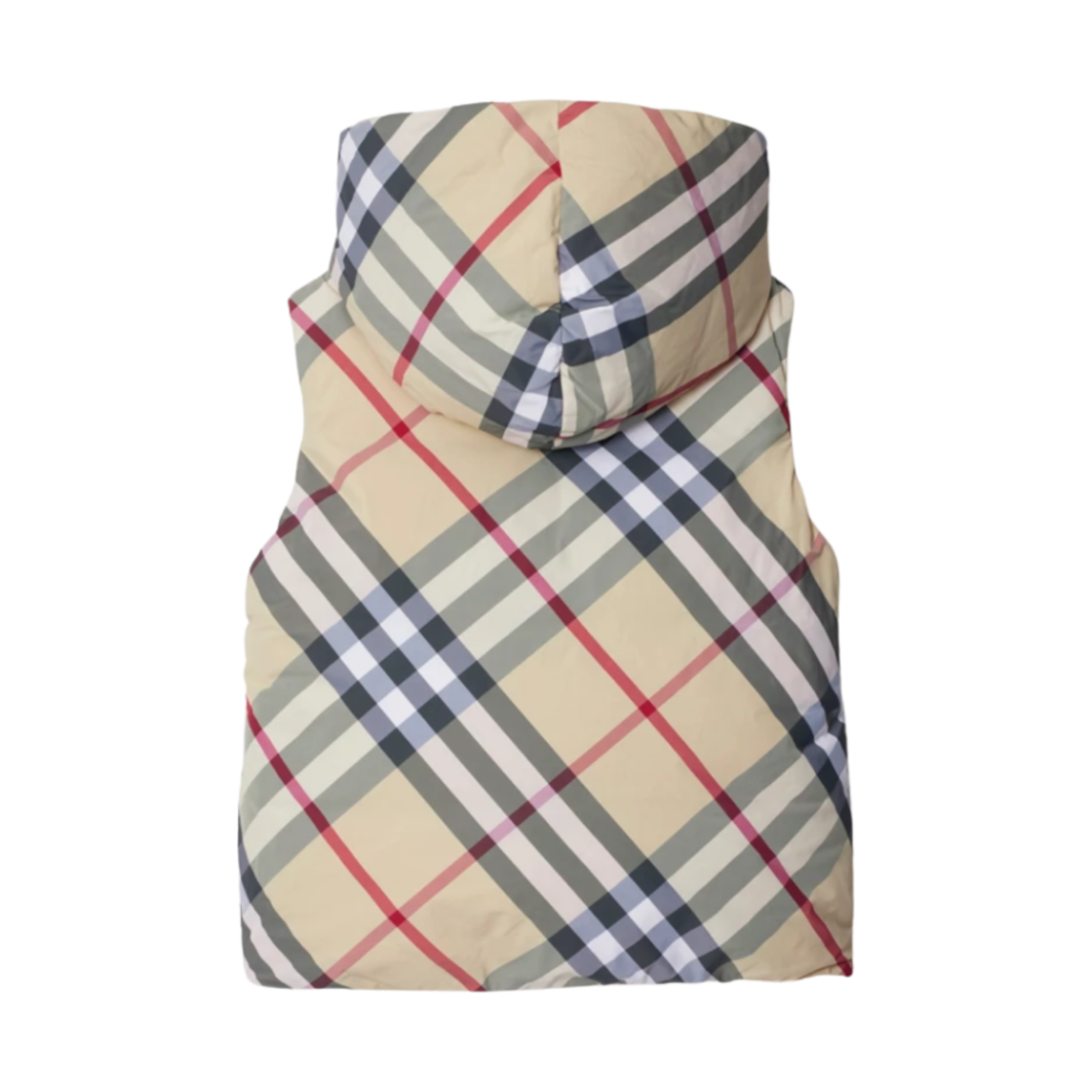 8092515 (Kids) Burberry Reversible Check Nylon Padded Gilet Pale Stone - #2