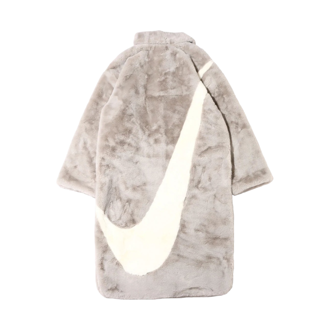 (W) 나이키 NSW 인조 퍼 AOP 롱 자켓 라이트 아이언 오어 - US/EU((W) Nike NSW Faux Fur AOP Long Jacket Light Iron Ore - US/EU) - 2