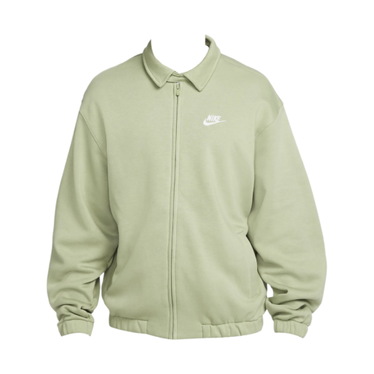 Nike Club Fleece Harrington Jacket Oil Green White - Asia