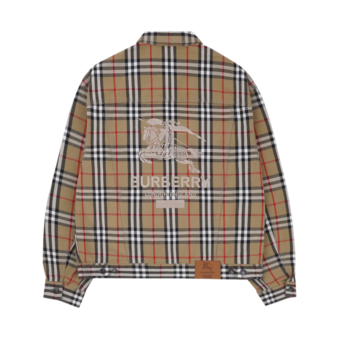 슈프림 x 버버리 데님 트러커 자켓 베이지 - 22SS