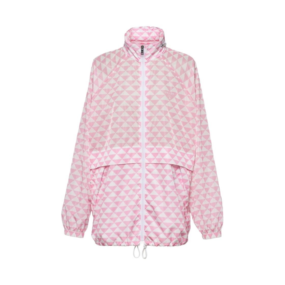 (W) 프라다 리나일론 블루종 자켓 핑크((W) Prada Re-Nylon Blouson Jacket Pink) - 1