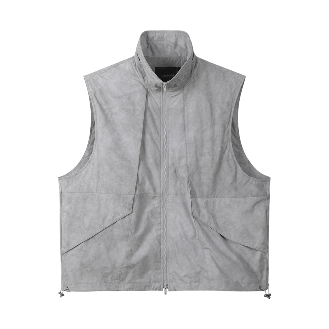 CWUAS25114GYX Customellow Fabric Dyed Highneck Vest Gray