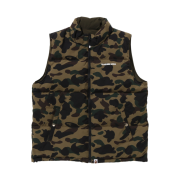 BAPE 1st Camo Reversible Down Vest Green