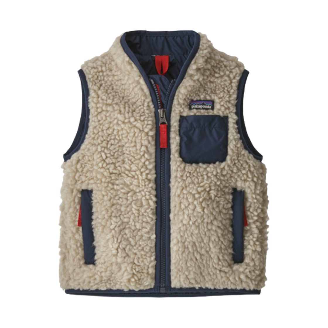 (유아) 파타고니아 레트로X 플리스 베스트 내츄럴 뉴 네이비((Baby) Patagonia Retro-X Fleece Vest Natural New Navy) - 1