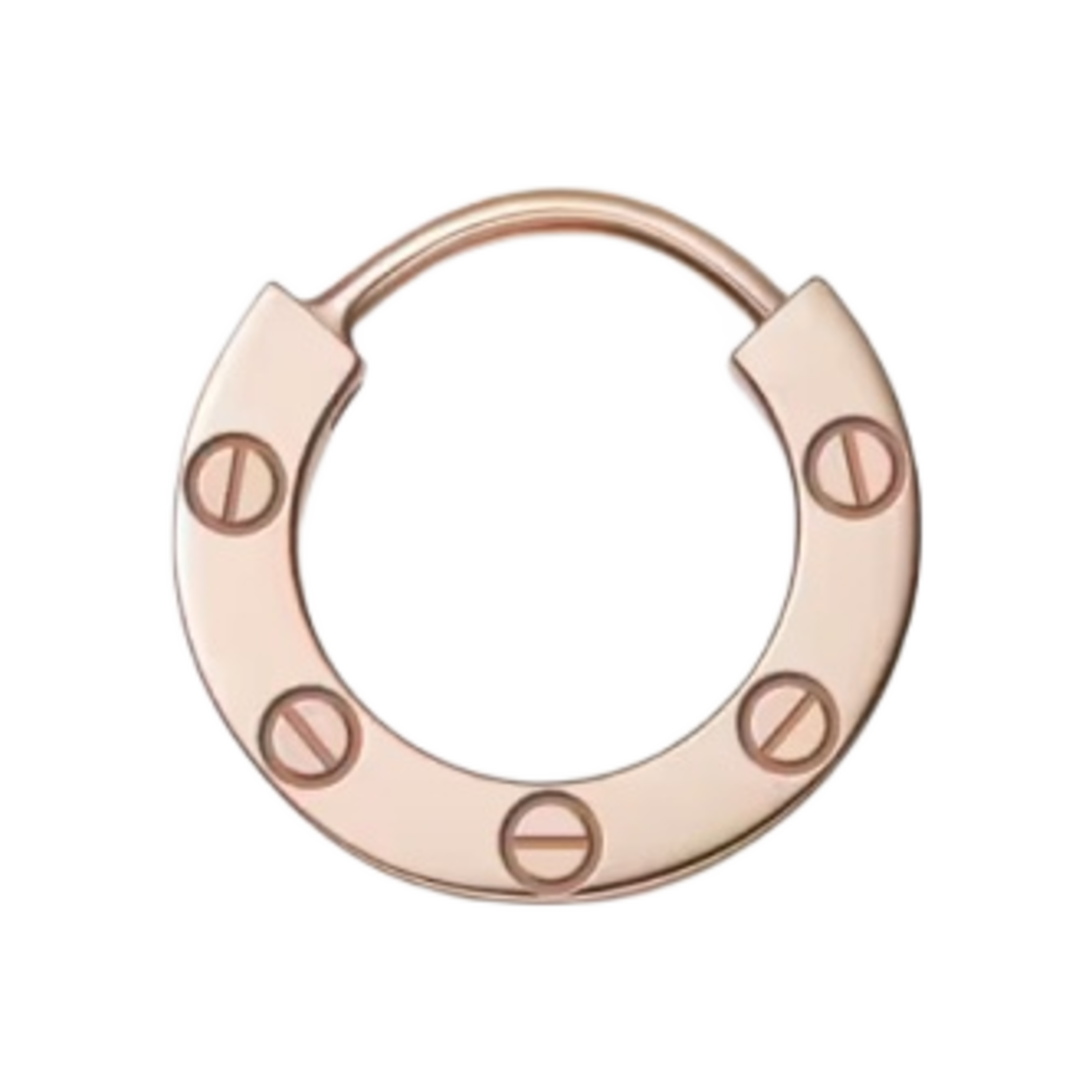 (W) 까르띠에 러브 싱글 이어링 로즈 골드((W) Cartier Love Single Earring Rose Gold) - 1