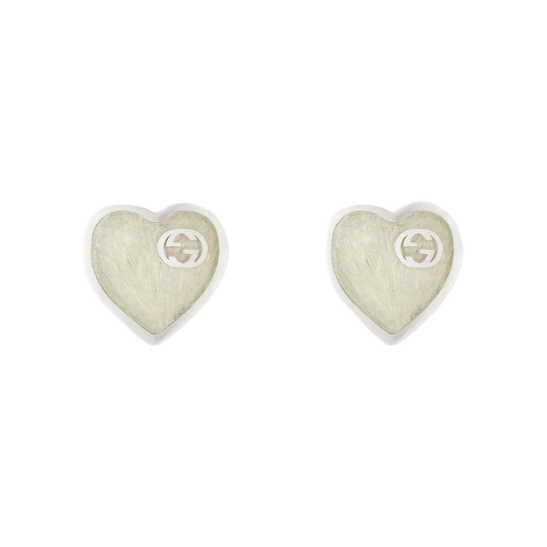 645547-J8410-1184 (W) Gucci Heart Earrings with Interlocking G 925 Sterling Silver