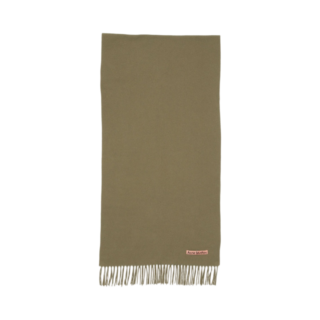 아크네 스튜디오 내로우 울 프린지 머플러 카키 그린(Acne Studios Narrow Wool Fringe Muffler Khaki Green)