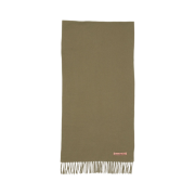 Acne Studios Narrow Wool Fringe Muffler Khaki Green