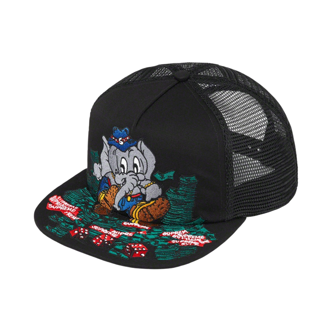 슈프림 엘리펀트 메쉬 5-패널 캡 블랙 - 22FW(Supreme Elephant Mesh Back 5-Panel Black - 22FW) - 1