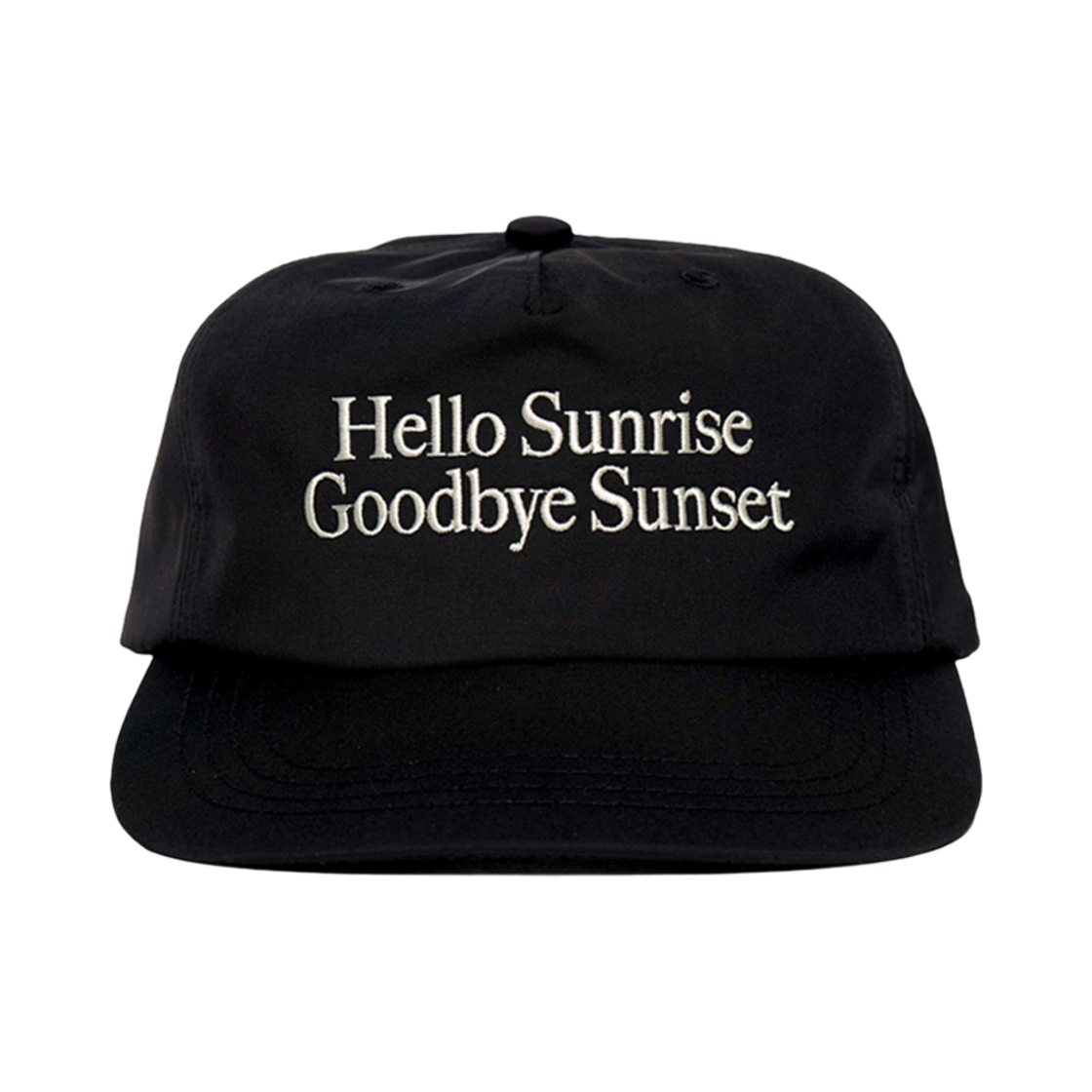 헬로 선라이즈 클래식 타이포 릴렉스 핏 5패널 캡 블랙(Hello Sunrise Classic Typo Relaxed Fit 5panel Cap Black)