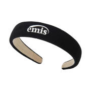 (W) Emis Corduroy Wide Hairband Black