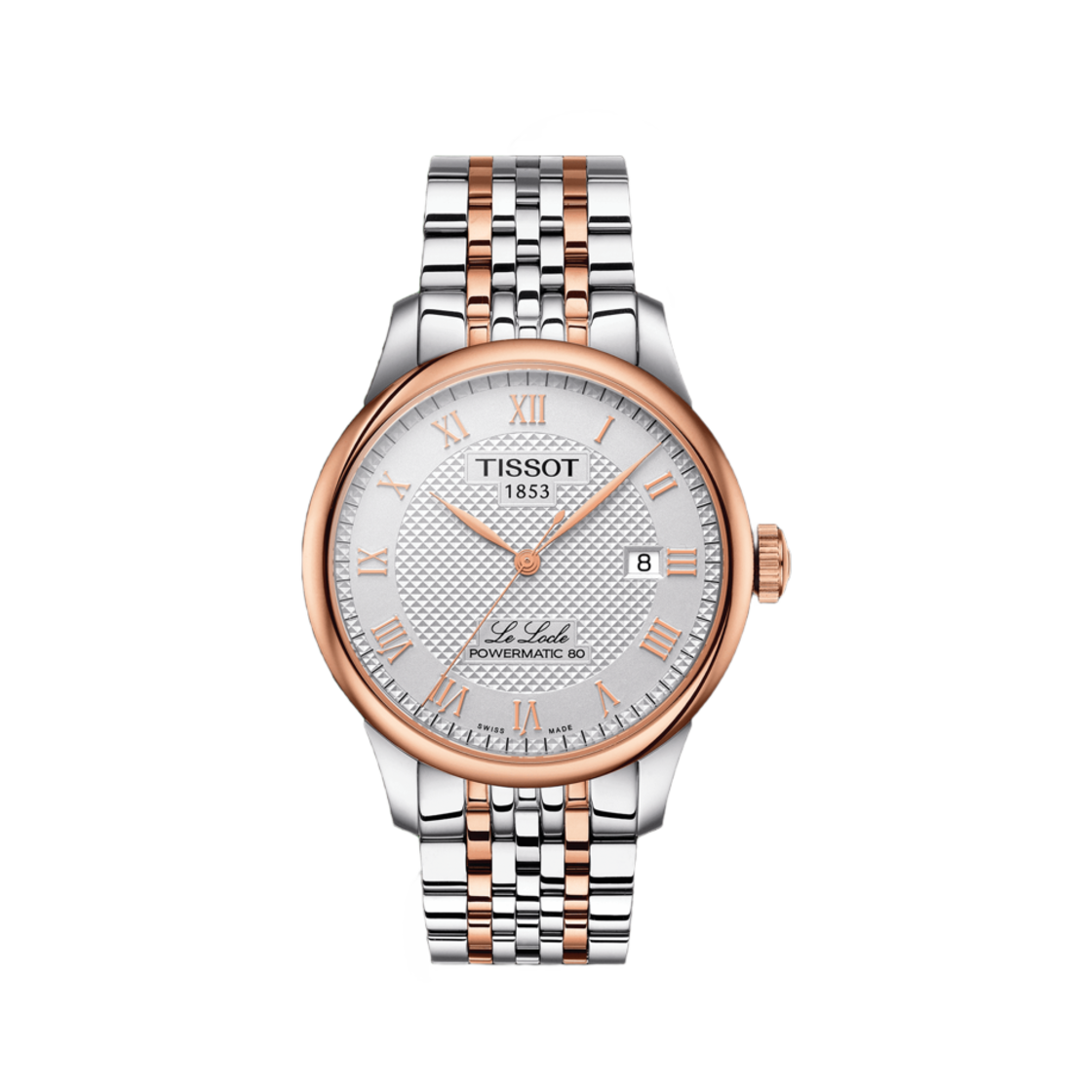 티쏘 르 로끌 파워매틱 80 39mm 스테인리스 스틸 로즈 골드 실버(Tissot Le Locle Powermatic 80 39mm Stainless Steel Rose Gold Silver) - 1