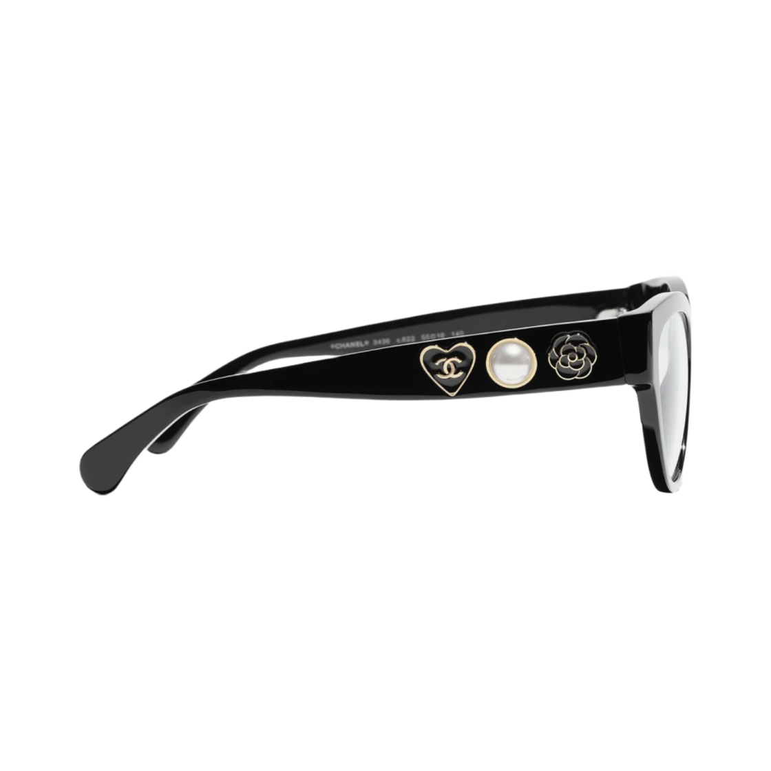샤넬 캣아이 프레임 아세테이트 & 블랙(Chanel Cat Eye Eyeglasses Acetate & Black) - 3