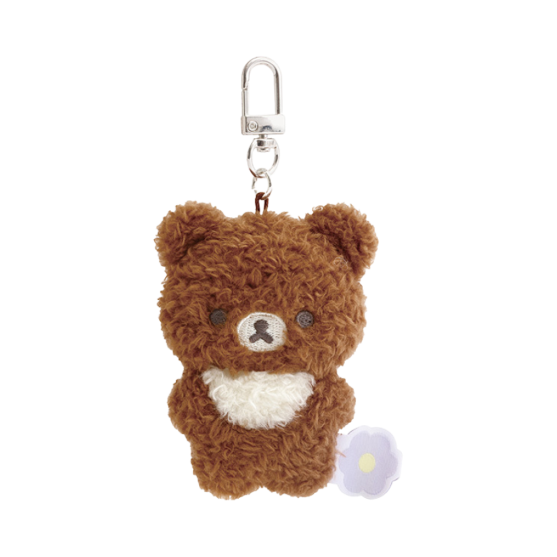 산엑스 리락쿠마 플라워 키링 차이로이코구마(San-X Rilakkuma Flower Keyring Chairoi Kokuuma)