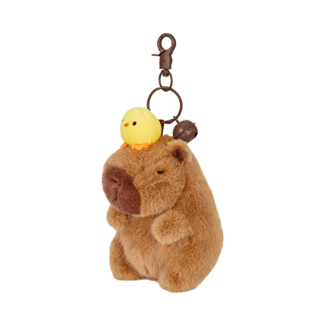 더 그린 파티 카피바라 & 덕 키체인 브라운(The Green Party Capybara & Duck Keychain Brown)
