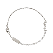 (W) Saint Laurent Opyum Charm Bracelet in Metal and Rhinestone Palladium