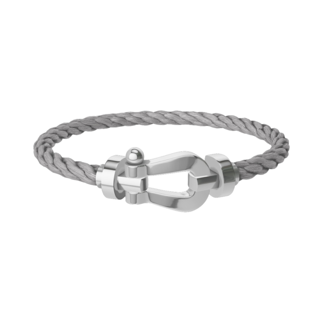 프레드 포스텐 스틸 케이블 브레이슬릿 라지 18K 화이트 골드(Fred Force 10 Steel Cable Bracelet Large 18K White Gold)