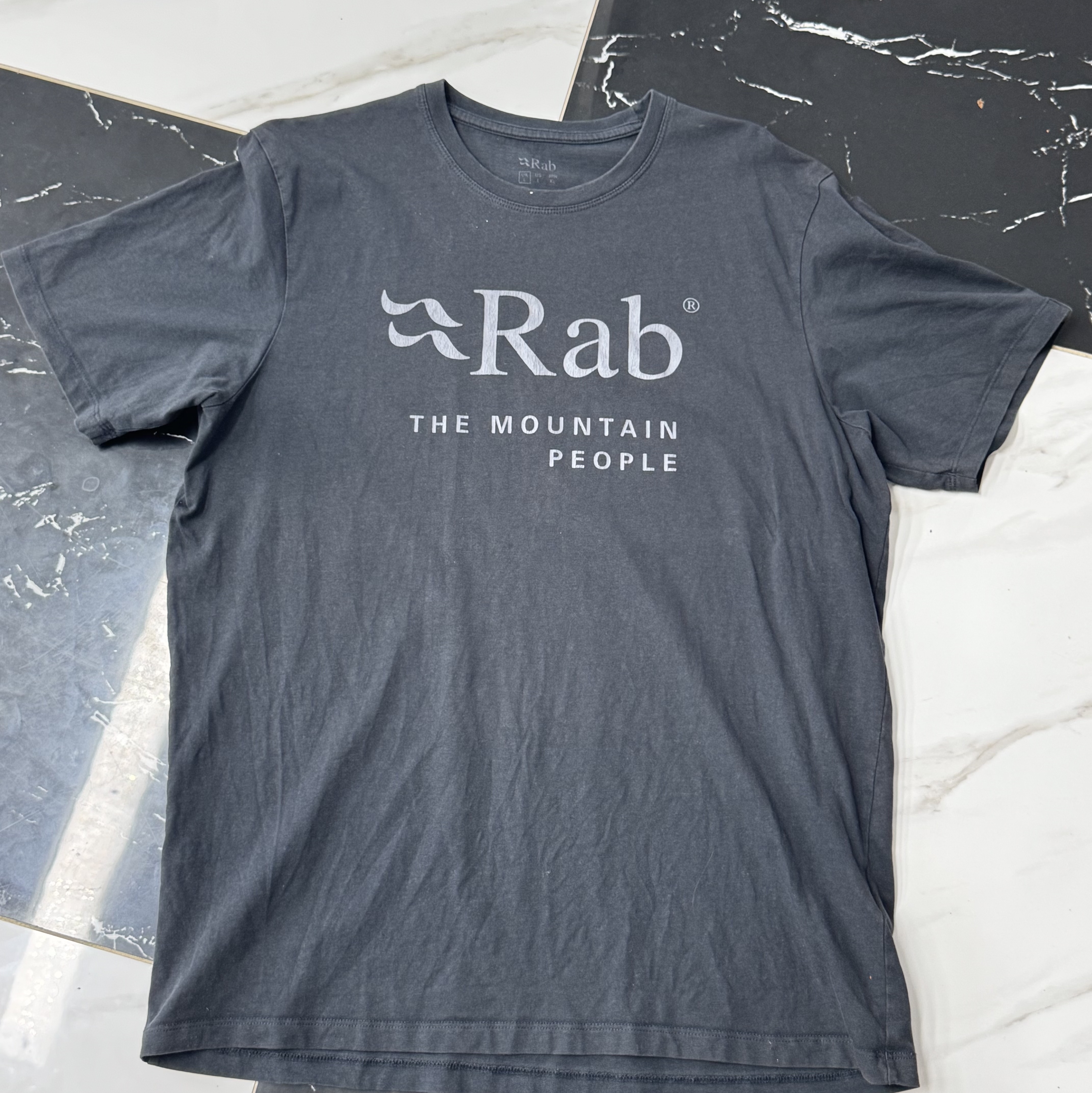 Rab Stance Mountain Tee Beluga 착용 스타일