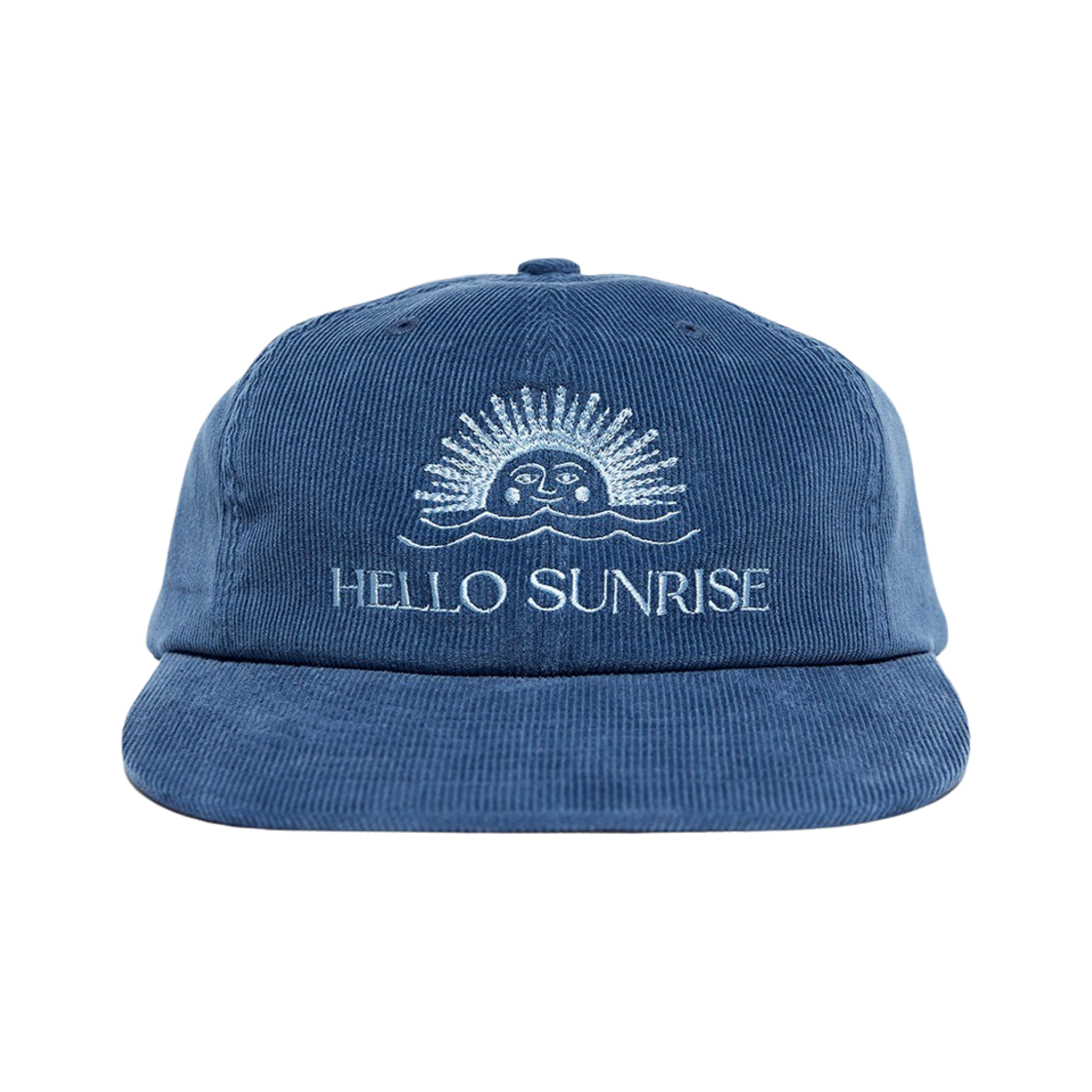 헬로선라이즈 코듀로이 OG 로고 6패널 캡 딥 블루(Hello Sunrise Corduroy OG Logo 6Panel Cap Deep Blue)