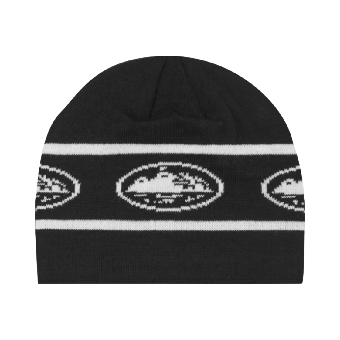 - Corteiz Repeat Alcatraz Beanie Black
