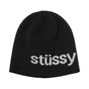 Stussy Helvetica Jacquard Beanie Black