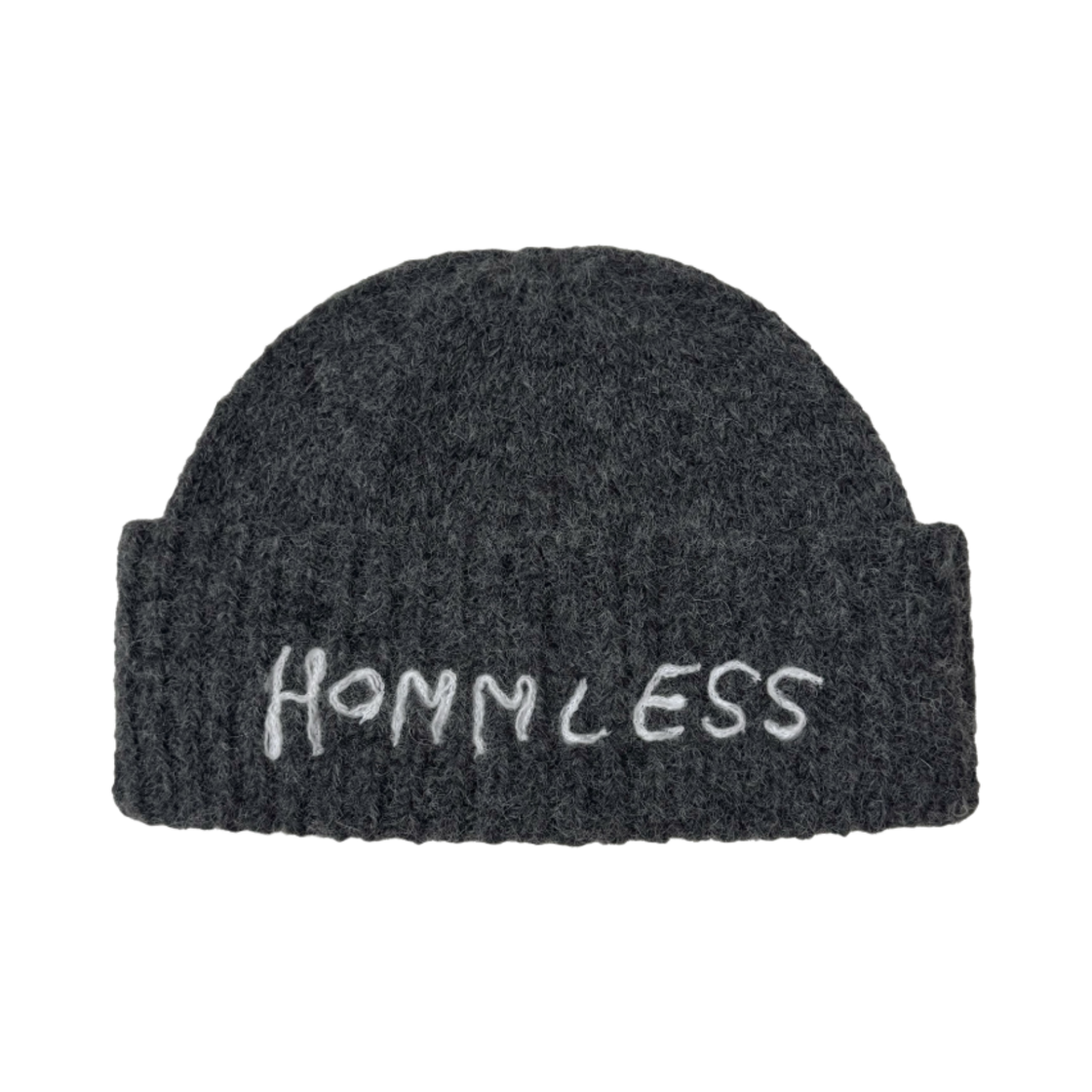 HHSB_CH Hommless Hand Stitch Beanie Charcoal