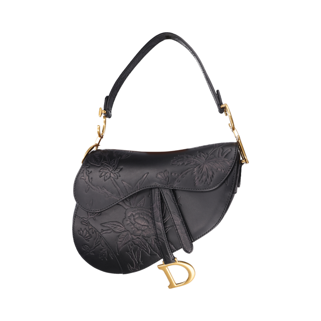 M0455CBGD [B등급] Dior Vintage Saddle Bag Strap Black - 대표 이미지 #1