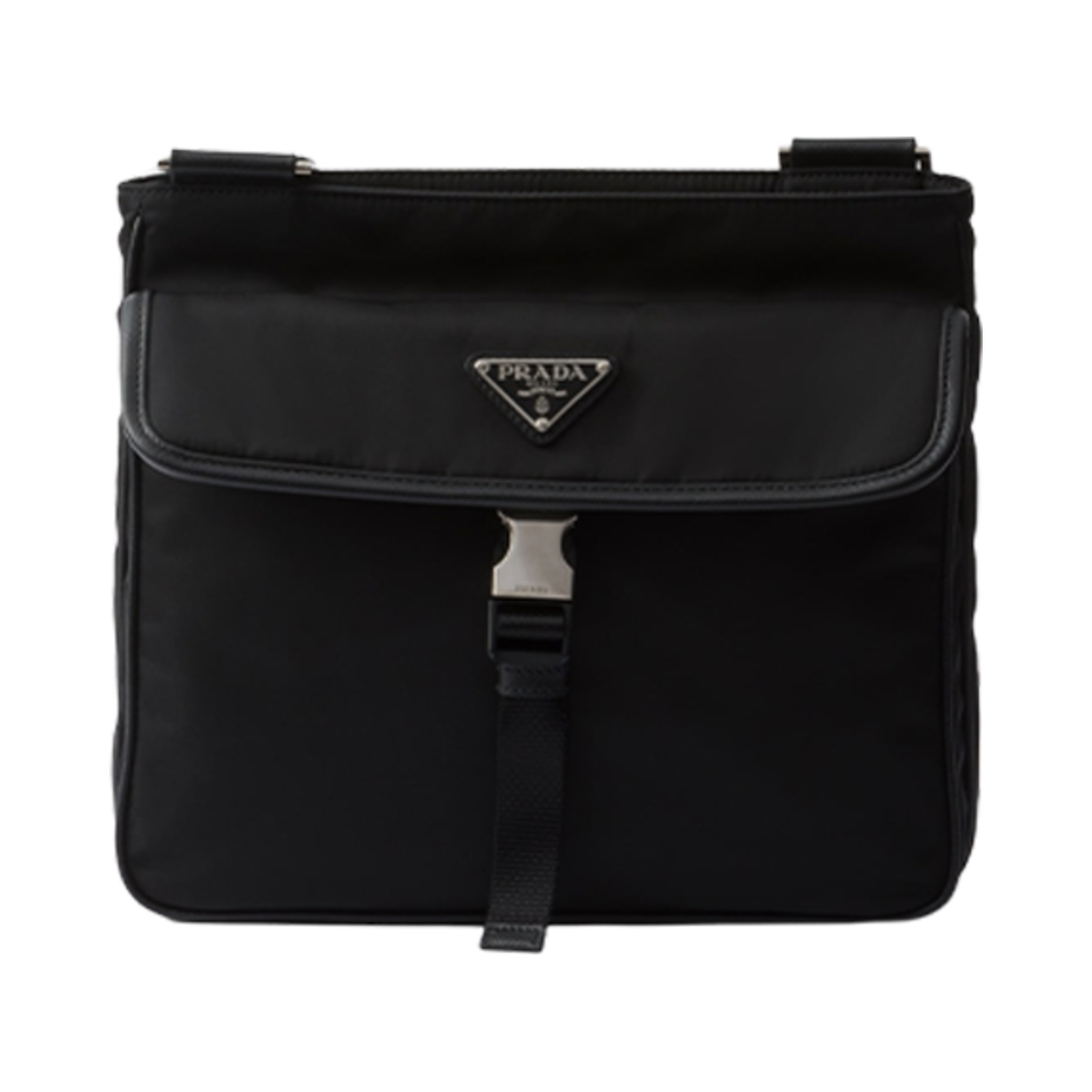 프라다 리나일론 앤 사피아노 레더 숄더백 블랙(Prada Re-Nylon and Saffiano Leather Shoulder Bag Black) - 1
