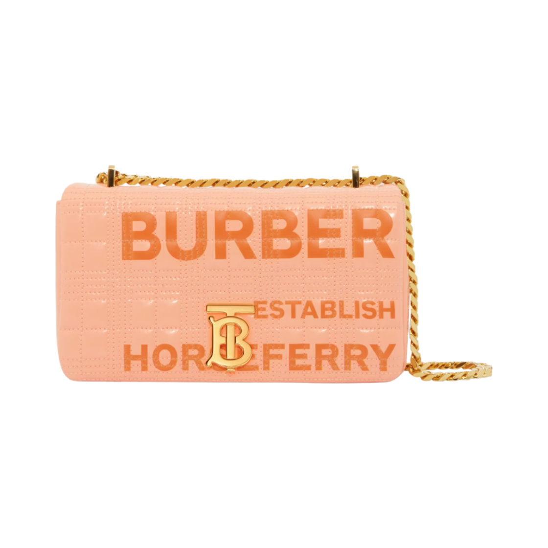 버버리 호스페리 프린트 퀼티드 스몰 롤라백 피치핑크(Burberry Horseferry Print Quilted Small Lola Bag Peach Pink) - 1