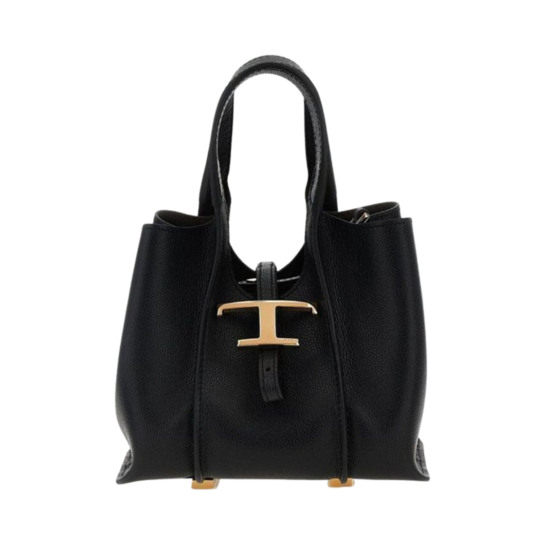 XBWTSBA0000Q8EB999 Tod's T Timeless Shopping Bag in Leather Micro Black