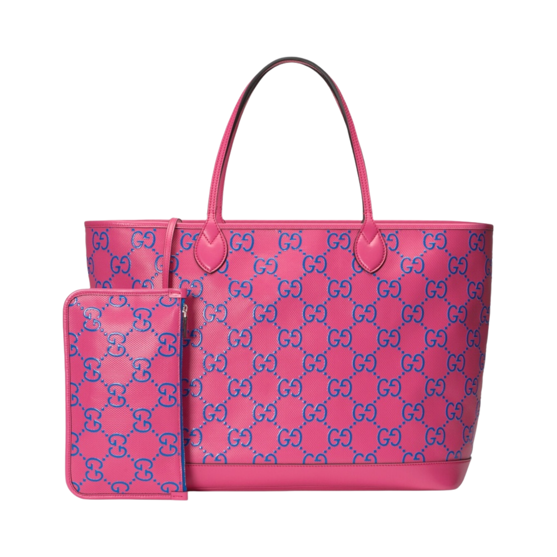 구찌 GG 엠보스 토트백 푸시아 블루(Gucci GG Embossed Tote Bag Fuchsia Blue) - 2