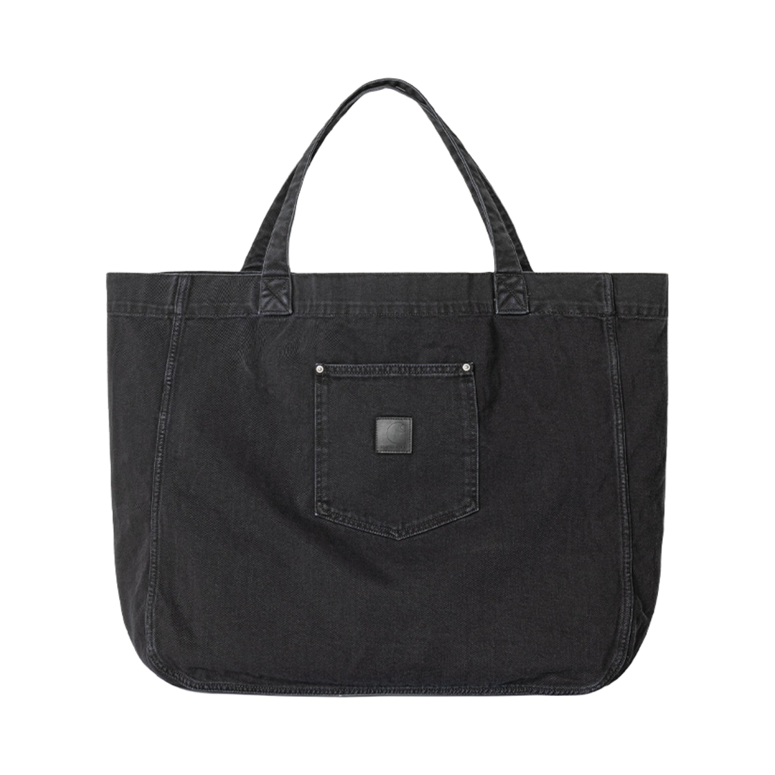 I034324-89-06 Carhartt WIP Rivet Tote Bag Black Stone Washed