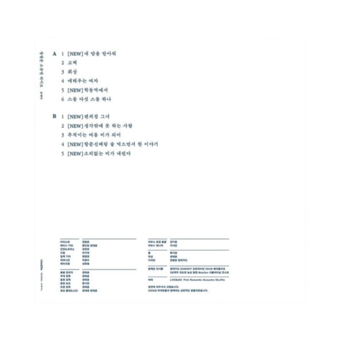 장범준 소공연 라이브 클럽 온에어 LP 반투명 스카이 블루(Jang Beom June Live Concert Record Club On Air LP Translucent Sky Blue) - 2