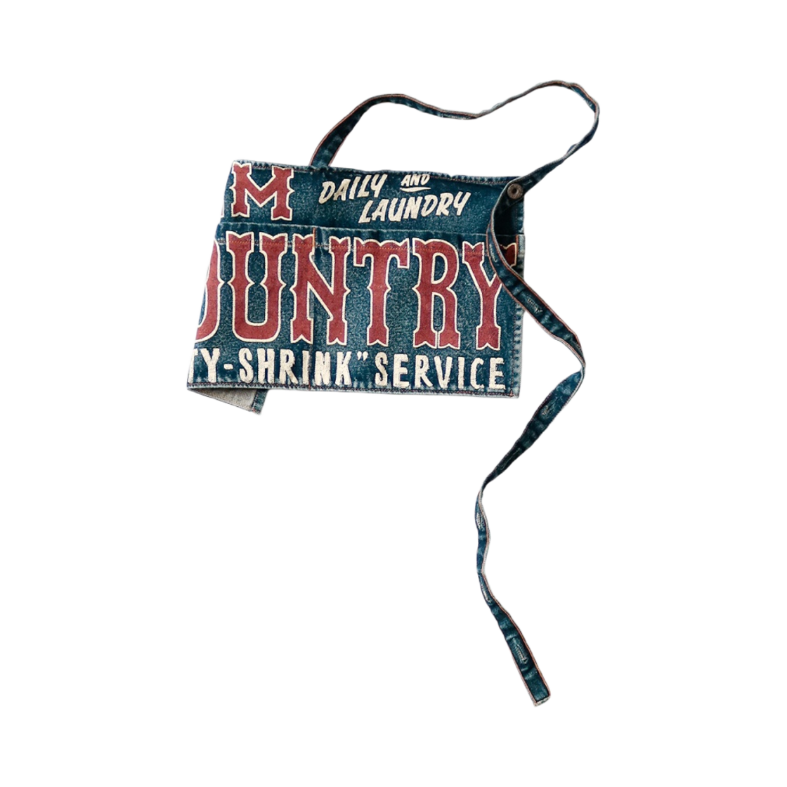 KR2304XG10 Kapital 13 oz. Denim Damaged Kountry Embroidery 2Way Apron Indigo (Processing)