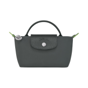 Longchamp Le Pliage Green Handle Pouch Graphite